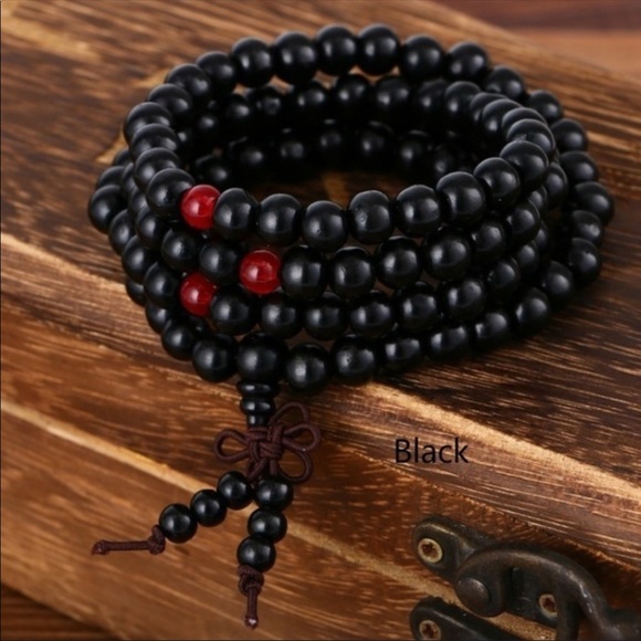 Paradise Boutique Other - Unisex Natural Black Ebony Beads Bracelet